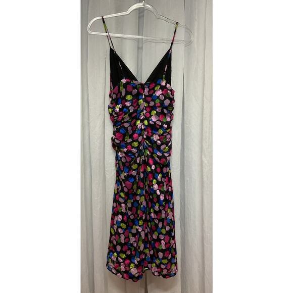NBD Revolve Dress dopamine Josefien Ruched Multi Color Dot Print Midi sleeveless - Picture 7 of 10